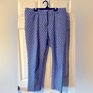 Women’s Blue Geometric Pattern Pants
